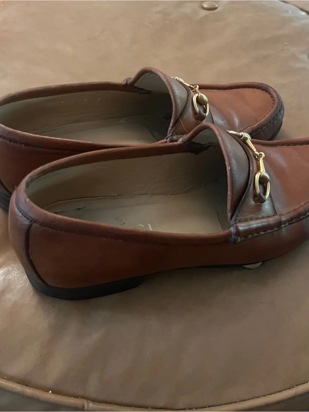 Gucci Men's Brown Leather Horsebit Loafers